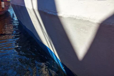 White boat side Stock Photos
