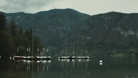 White boat on the water. Stock Footage 98089053