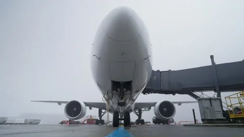 White Boeing 777 Passenger Airplane at A... | Stock Video | Pond5