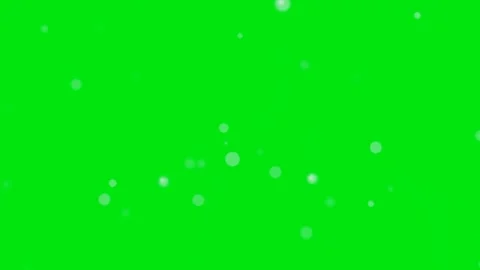 White Bokeh Particles Floating on Green Screen Background Stock-Footage 336474205
