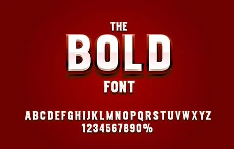 White bold font set collection, letters and numbers symbol. Vector Stock Illustration