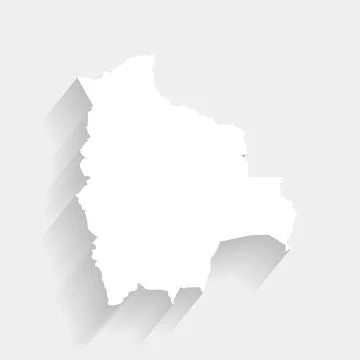 White Bolivia map on gray background, vector, illustration Stock Illustration