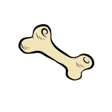White bone for dog, illustration 库存插图