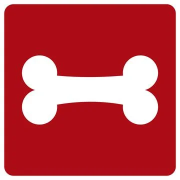 White bone on red background white bone on red background vector Copyright... Stock Photos