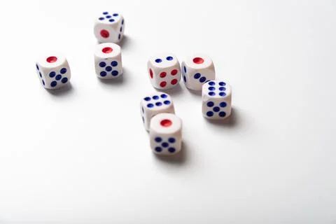 White bones on the background. Game devices. Copy space for text. The concept of Stock Photos