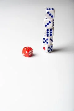 White bones on the background. Game devices. Copy space for text. The concept of Stock Photos