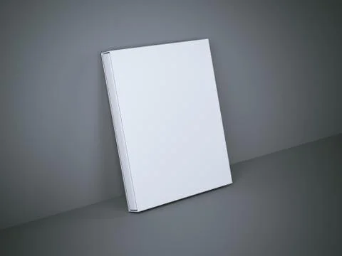 White book with cover box. 3d rendering 库存插图