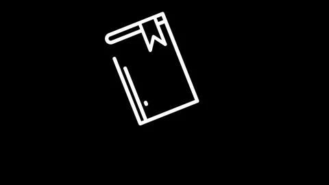 White book icon animation. Back to school animated icon. Stock Footage 341630495