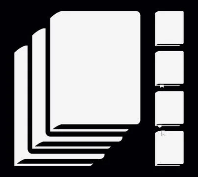 White Book Icons. Vector Pictograms Stock Illustration
