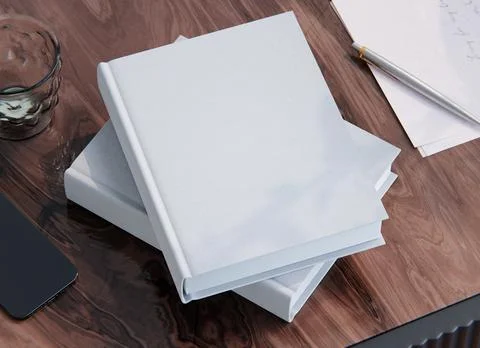 White book Mockup, 3d rendering Stock Illustration