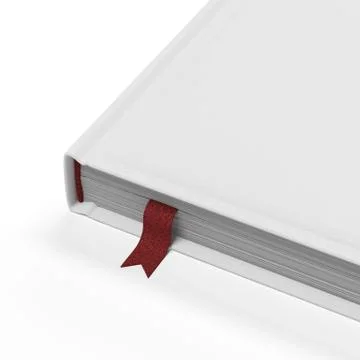 White book with red bookmark 库存插图