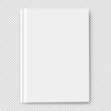 White Book Template Mockup Isolated Transparent Background Stock Illustration