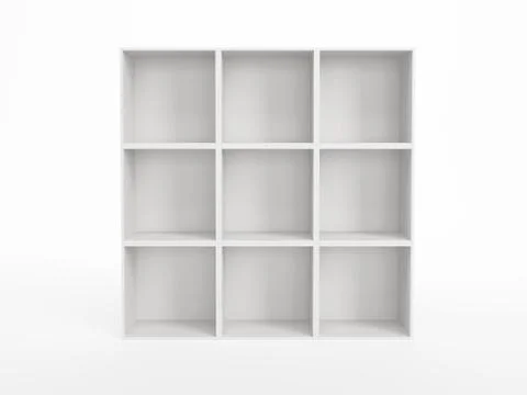 White bookcase Stock Illustration