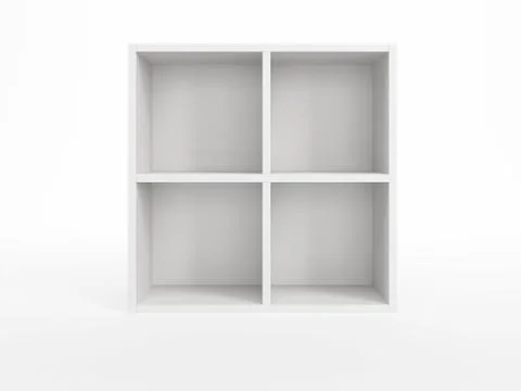 White bookcase Illustrazione stock