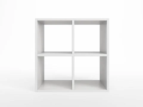 White bookcase Stock Illustration