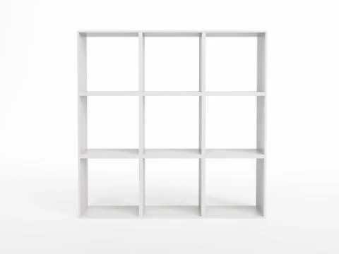 White bookcase Stock Illustration