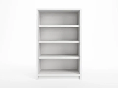 White bookcase Stock-Illustration
