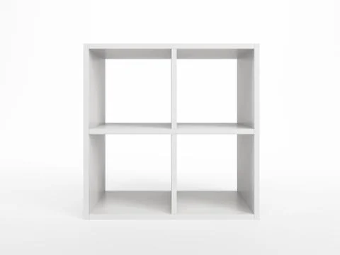White bookcase Stock Illustration