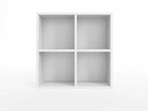 White bookcase Stock Illustration