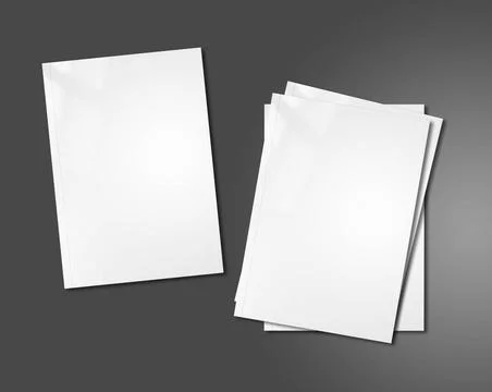 White booklets mockup template white booklet covers isolated on dark backg... Stock Photos