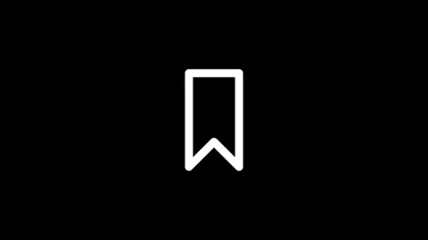 White Bookmark Icon Drawing in a Loop Vídeos de archivo 346323243