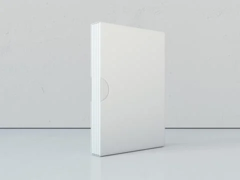 White books in blank package. 3d rendering Illustrazione stock