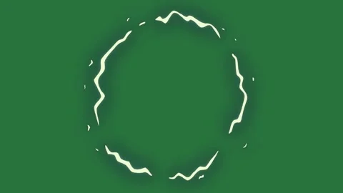 White border and circle on in the middle screen hole isolated on green screen Video stock 336855530