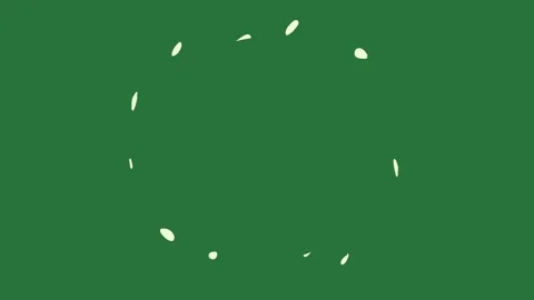 White border and circle on screen snow it clock isolated on green screen Stock Footage 336955489