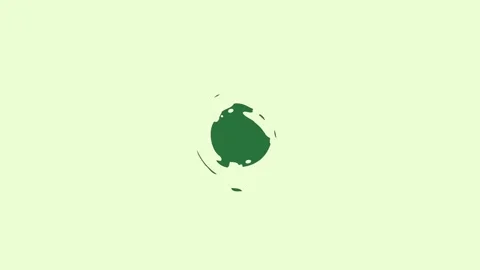 White border and dots circle circles around it inside the letter o on globe Stock Footage 337030685