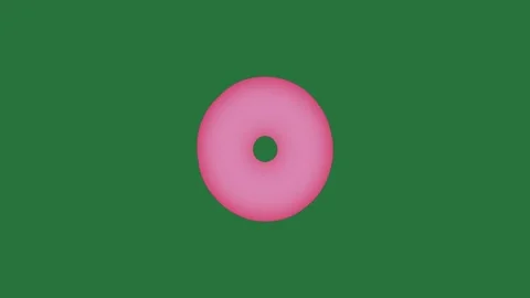 White border and pink ball on circle an oval shape screen red dot it donut Stock Footage 336968031