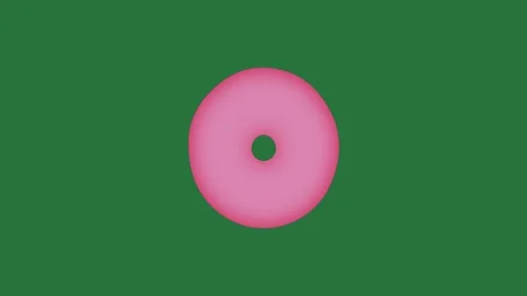 White border and pink ball on circle an oval shape screen red dot it donut Stock Footage 336968035