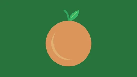 White border and screen an orange isolated on green screen background 動画素材 337035383