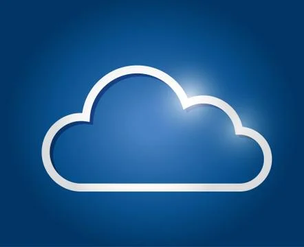 White border cloud illustration design Stock Illustration