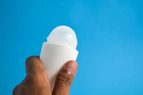 White bottle deodorant Stock Photos