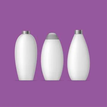 White bottle set Stock Illustration