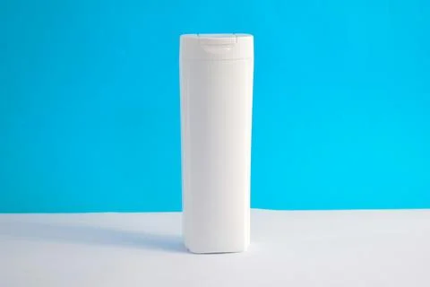 White Bottle shampoo Foto stock