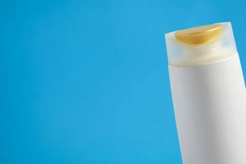 White Bottle shampoo Foto stock