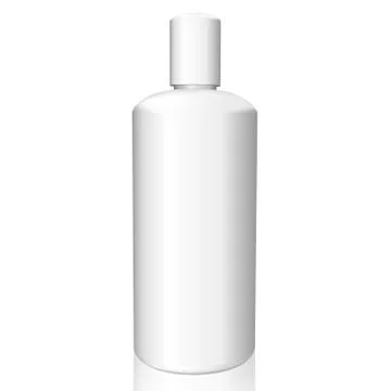 White bottle on white background Stock Illustration