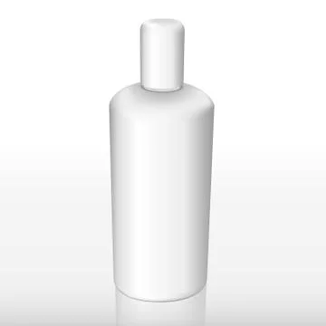 White bottle on white background Stock Illustration