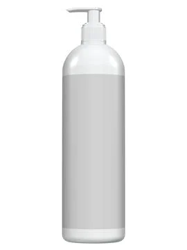 A white bottle with a white label Stock Illustration