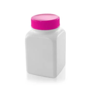 White bottles isolated on a white background Stock Photos