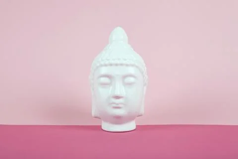 White Bouddha pink Stock Photos