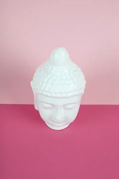 White Bouddha pink Stock Photos