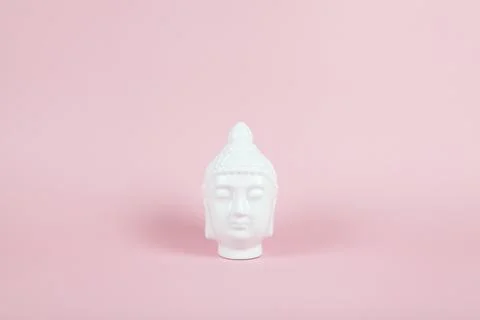 White Bouddha pink Stock Photos