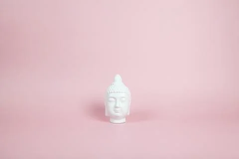 White Bouddha pink Stock Photos