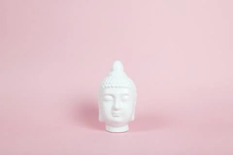 White Bouddha pink Stock Photos