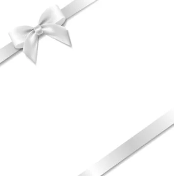 White Bow With Mint Background Stock Illustration