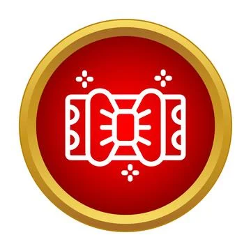 White bow tie icon on red button 스톡 일러스트