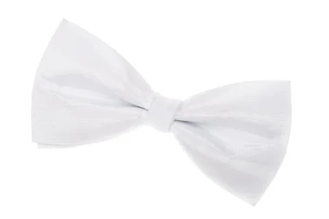A white bow-tie on white background Stock Photos