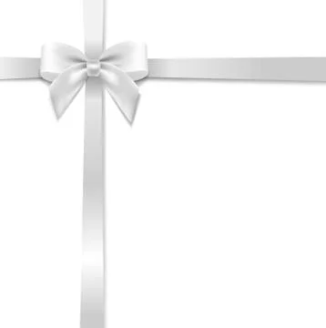 White Bow With White Background Stock Illustration